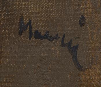 ELVI MAARNI, oil on canvas, laid on board, signed.