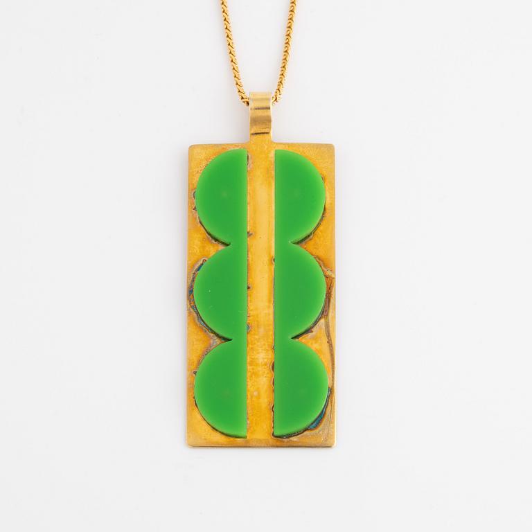 Sigurd Persson for Svenskt Tenn, pendant silver and plastic.