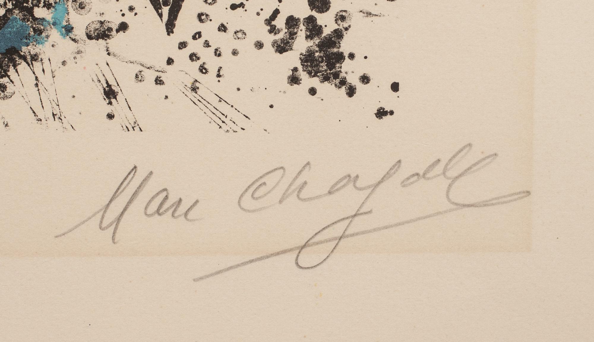 MARC CHAGALL, färglitografi, signerad o numrerad 20/75.