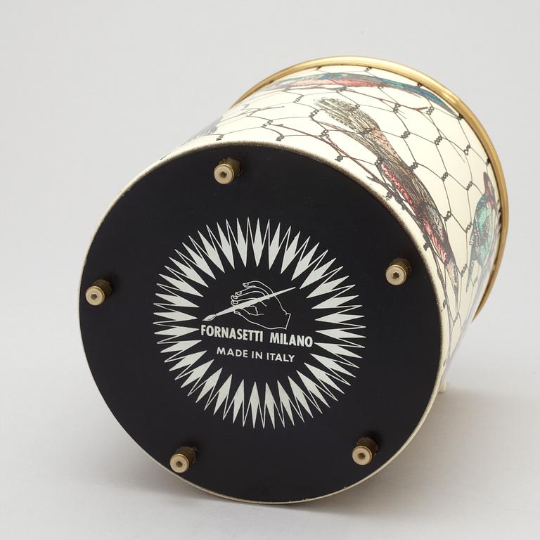 PIERO FORNASETTI, papperskorg "Uccelli nella gabbia" Milano, Italien.