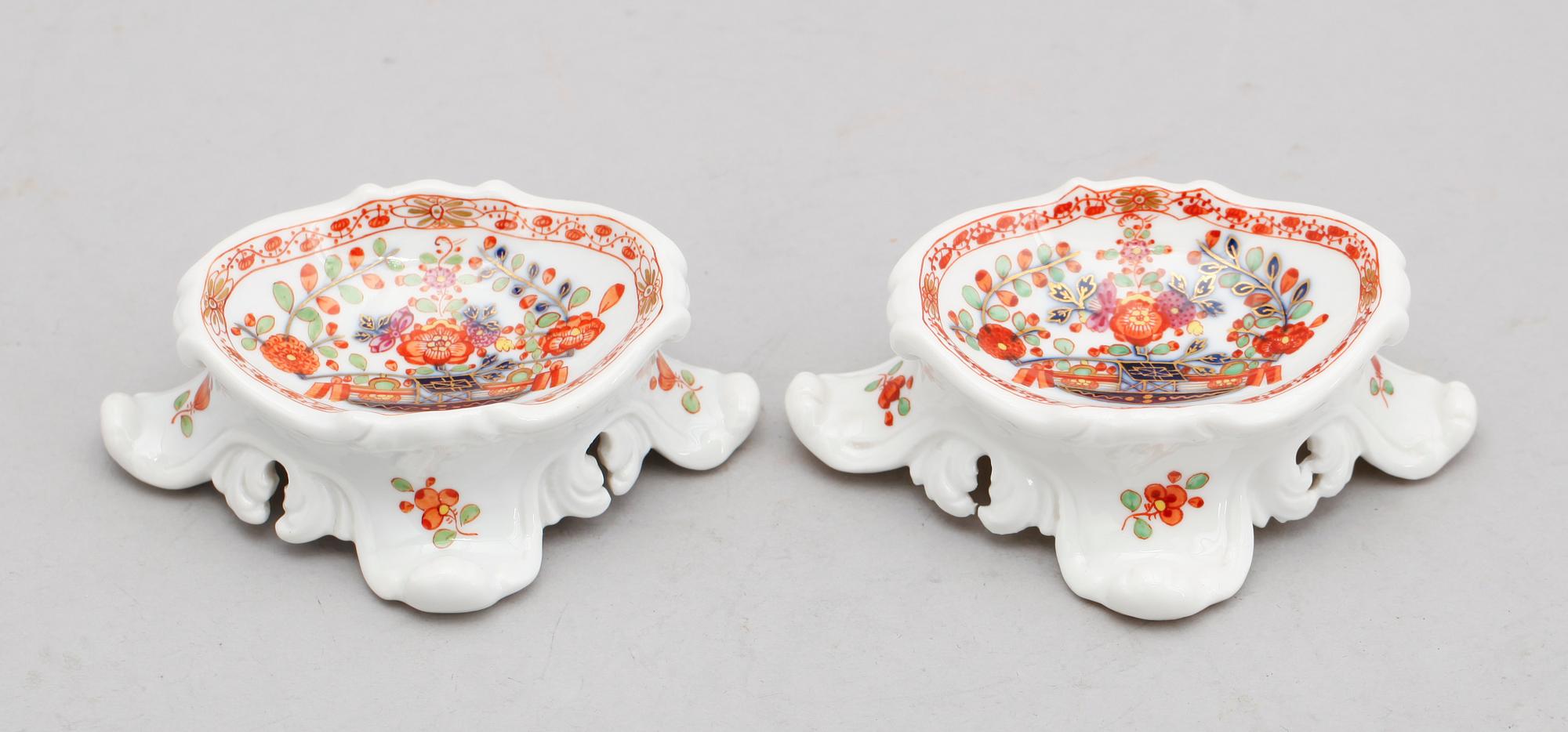SALTKAR, 1 par, porslin, Meissen.