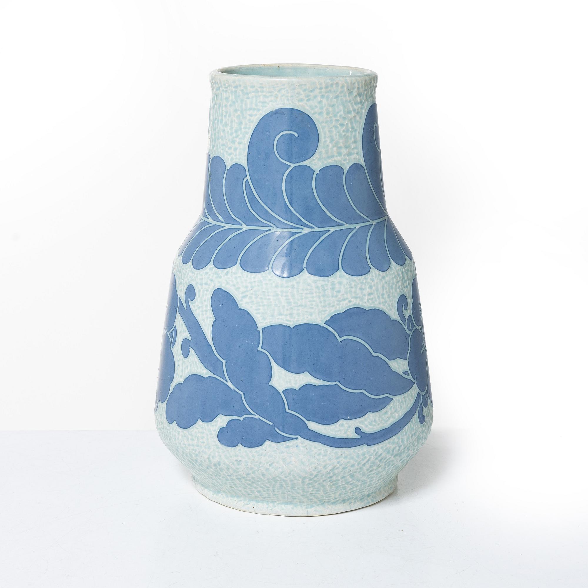 Josef Ekberg, a creamware vase, Gustavsberg 1920.