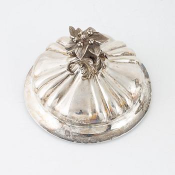 A Swedish silver sugarbowl, bearing the mark of Gustaf Möllenborg, Stockholm, 1857.