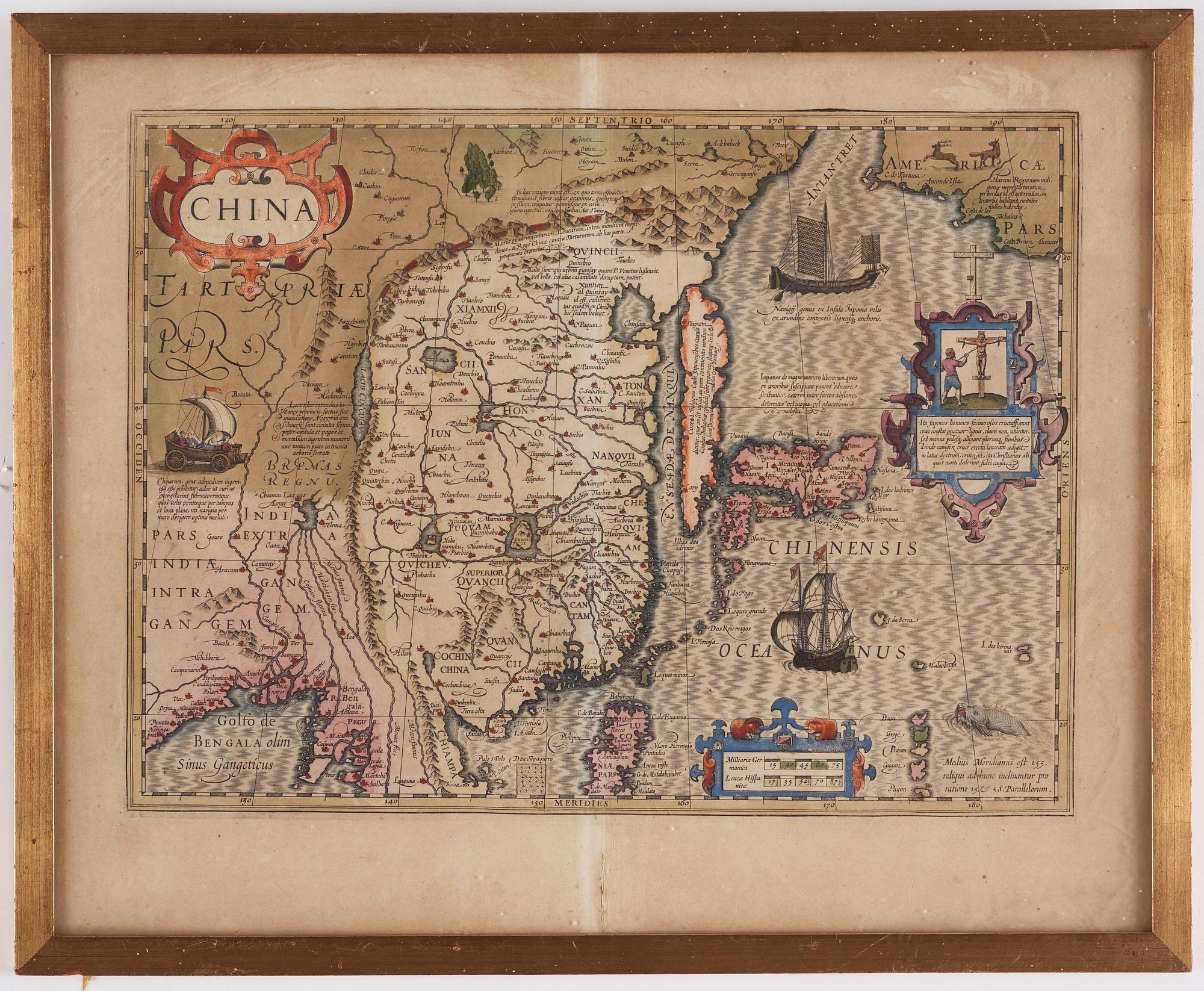 Karta över Kina, efter original från 1606 av Jodocus Hondius.