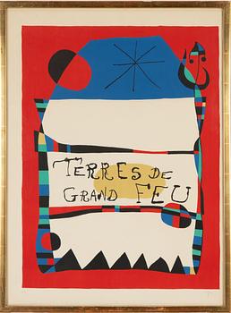Joan Miró, "Exposition Terres de grand feu, Miró-Artigas". Color lithograph, 1956, pencil signed 32/200.