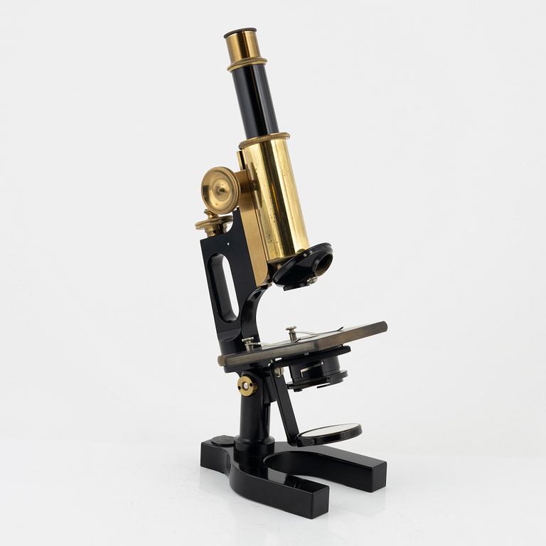 A microscope with accessories, Bausch & Lomb Optical Co. Rochester N.Y, early 20th Century.