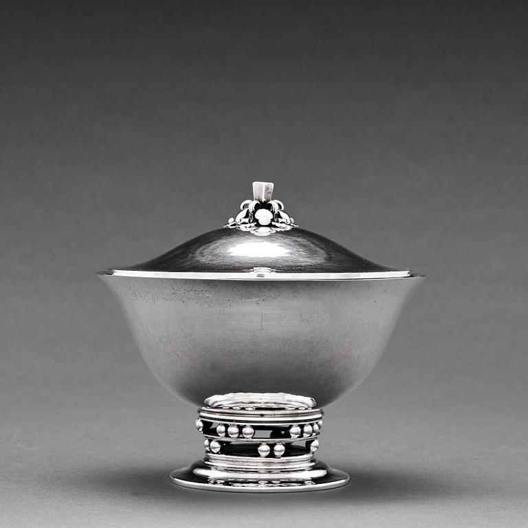 Georg Jensen, an 830/1000 silver lidded bowl, Copenhagen 1918, design nr 273,