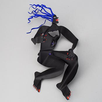 TIMO SOLIN, sculpture/relief painted matal, signed and dated -11.