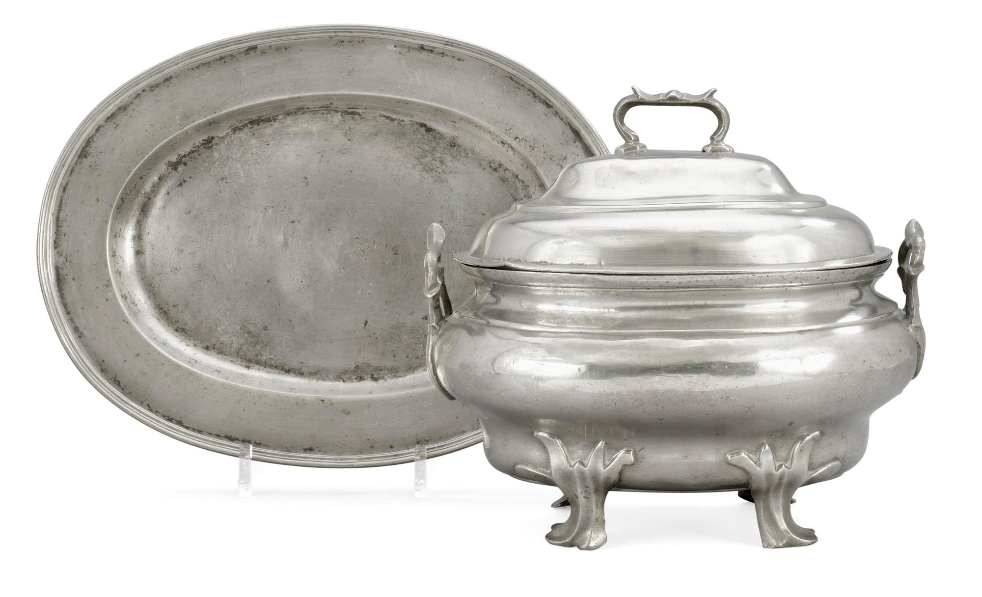 TERRIN MED LOCK OCH FAT, av Martin Gustaf Moberg, Jönköping 1780-tal.