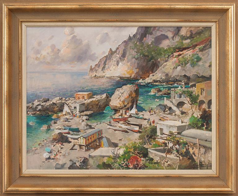 FELICE GIORDANO, olja på duk, signerad.