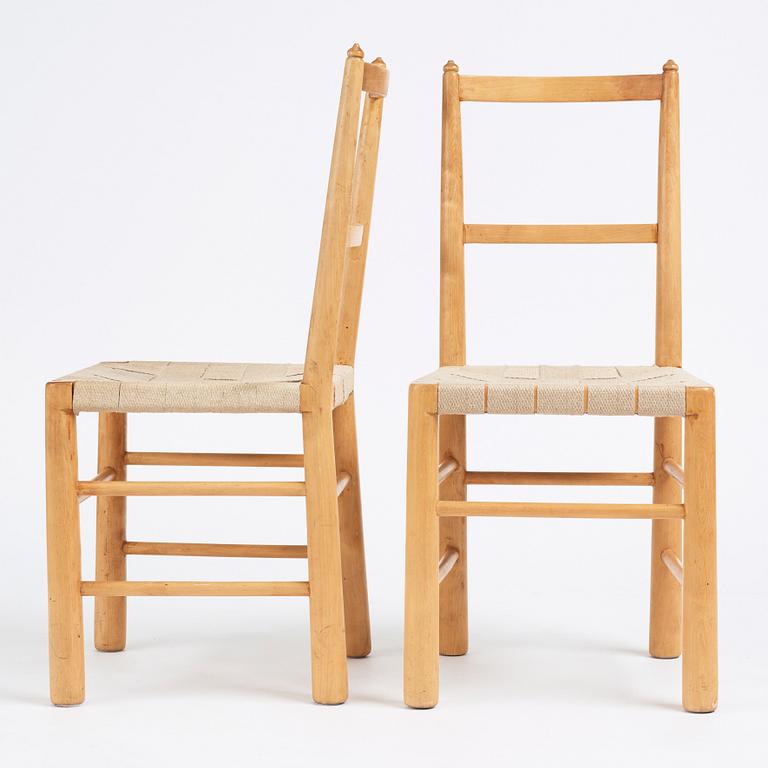 Gunnar Asplund, a set of four chairs for the Stockholm City Library, Nordiska Kompaniet ca 1928.
