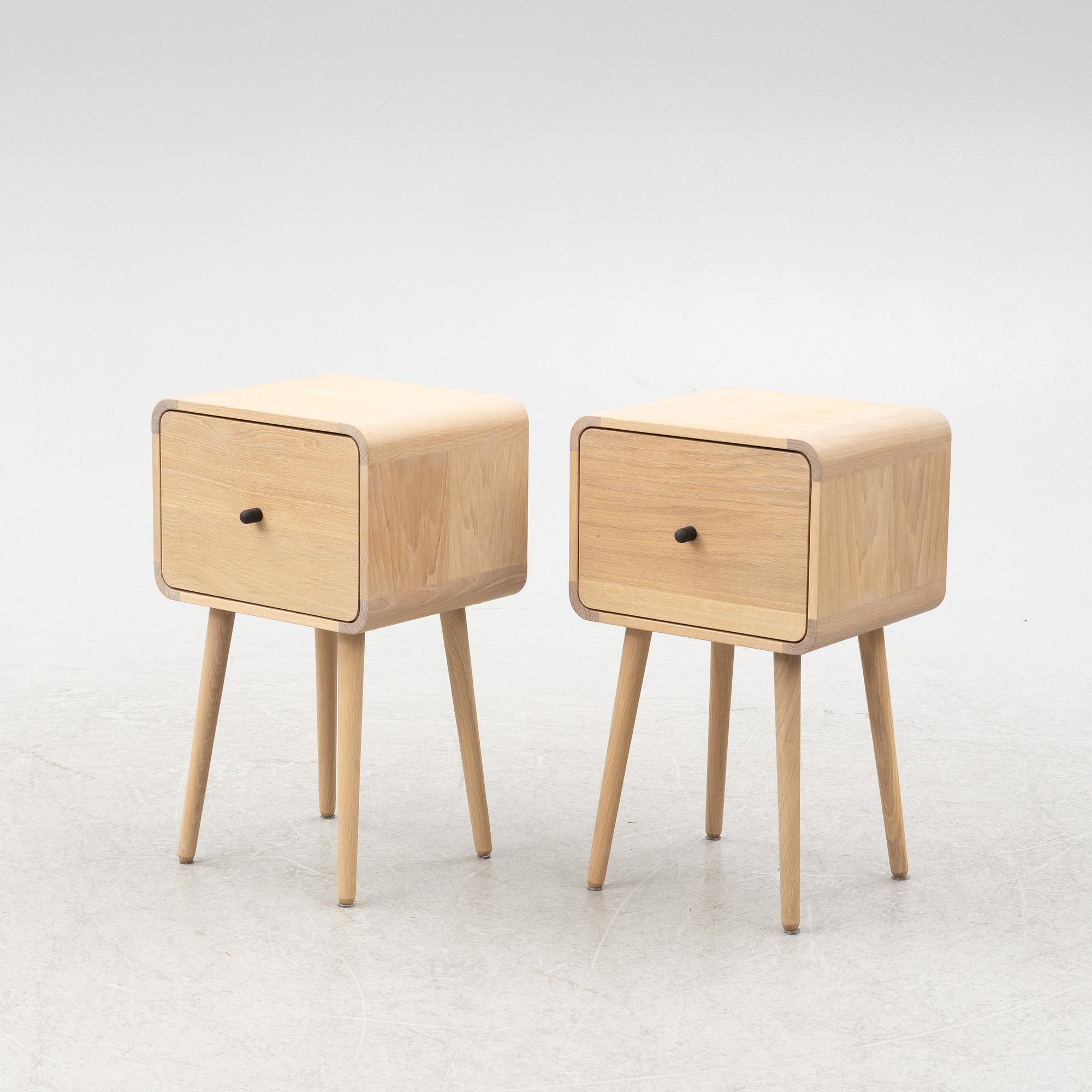 A pair of bedside tables, 'The Box One' Via Copenhagen.