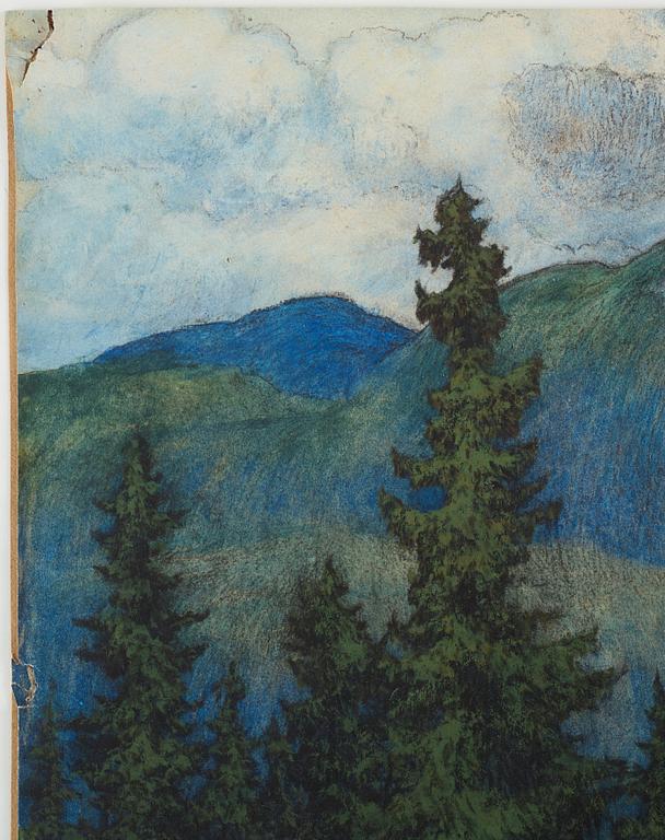 Helmer Osslund, "Från Lofsdalen", motiv från Härjedalen.