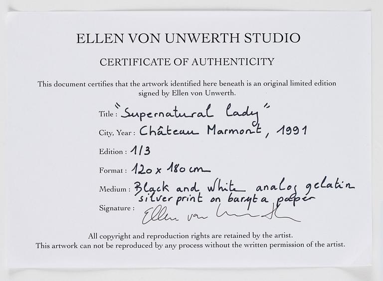 Ellen von Unwerth, "Supernatural lady", 1991.
