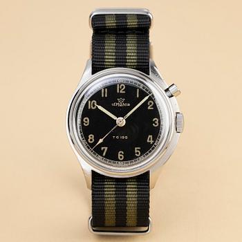 1073. Lemania, TG 195, "Glossy Capital TG Dial", "Military Collection", "Tre Kronor", ca 1954.