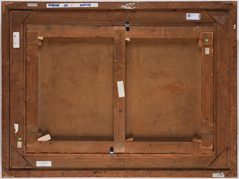 Vilhelm Victor Bille, Steamship sailing on a reach.