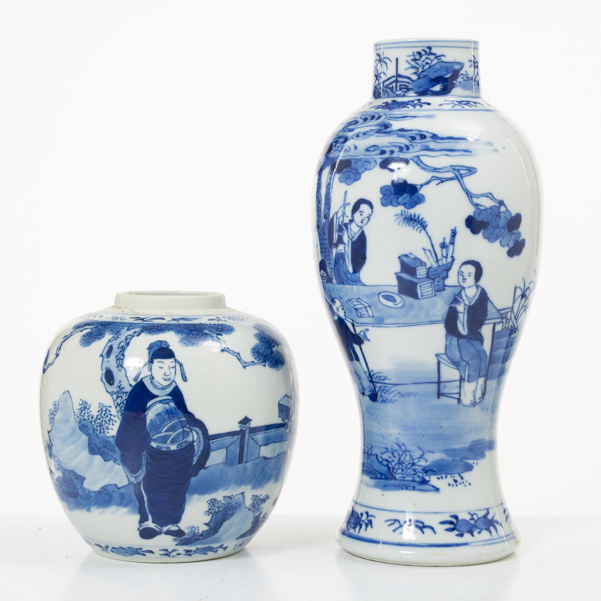 Bojan samt vas, porslin, Kina, Qingdynastin, 1800-tal.