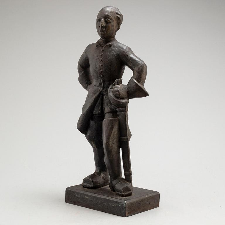 ALLAN EBELING, a cast iron sculpture depicting Karl XII.