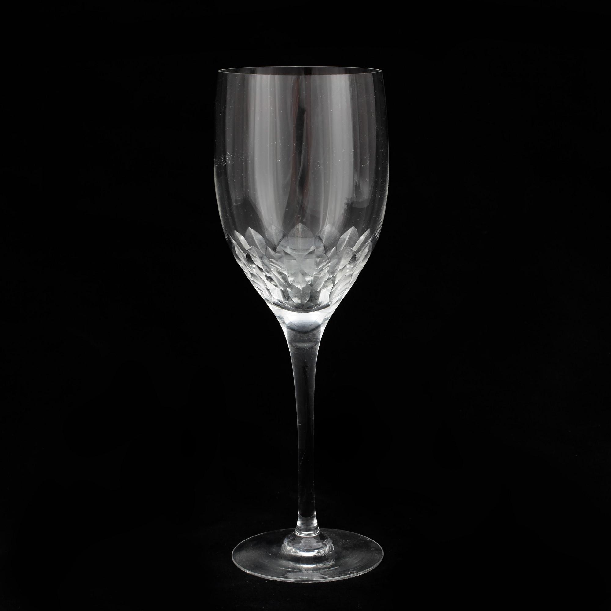 VINGLAS, 6 st, glas, "Karolina", Gunnar Cyrén, Orrefors.