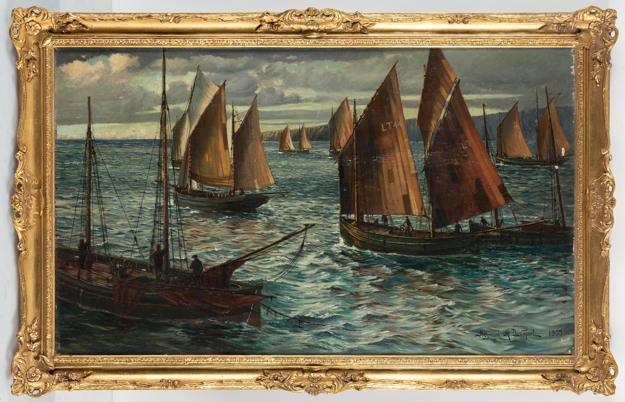 HAYWARD M DAVENPORT, oil on canvas, signed and dated 1903.