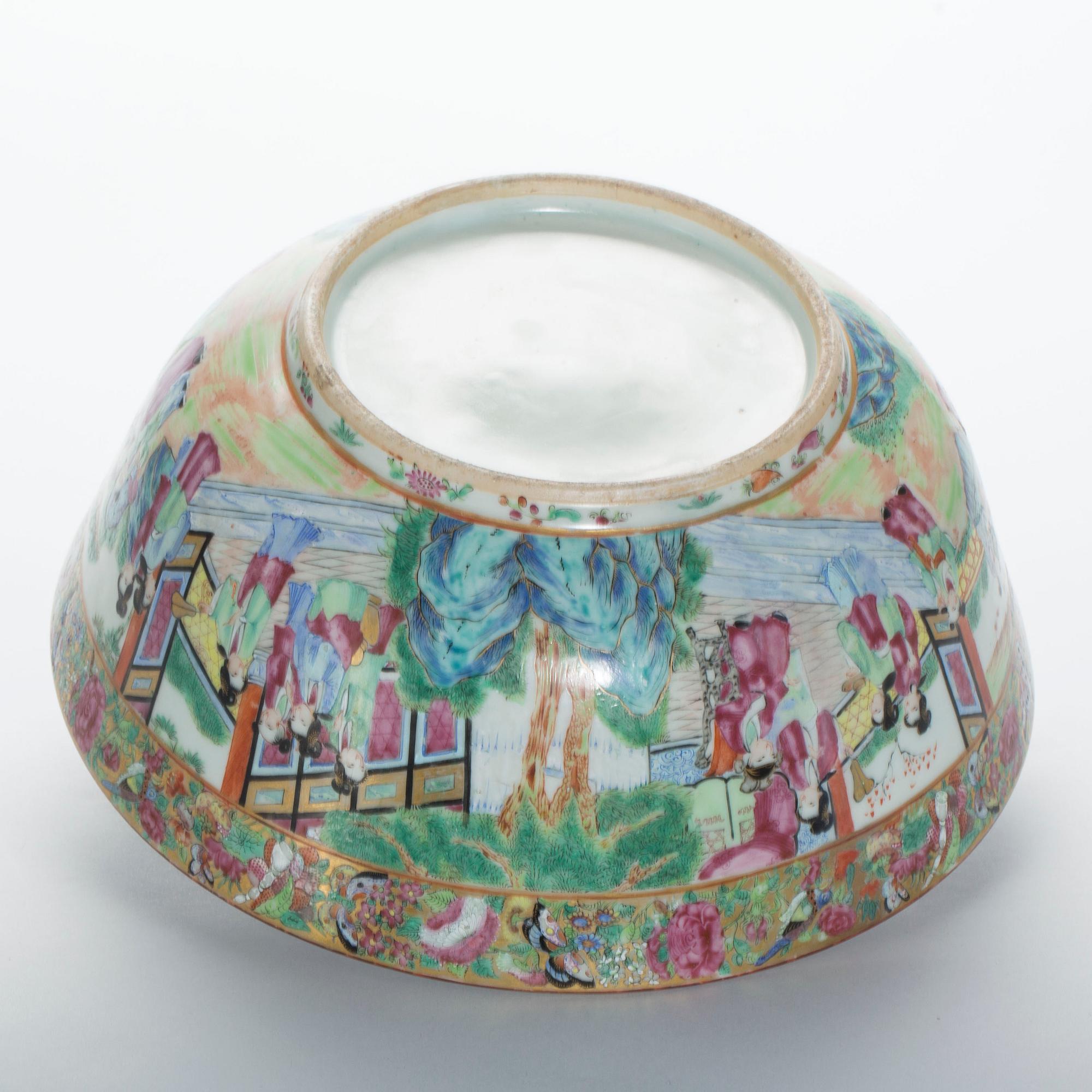 SKÅL, porslin, Kanton, 1800-tal.