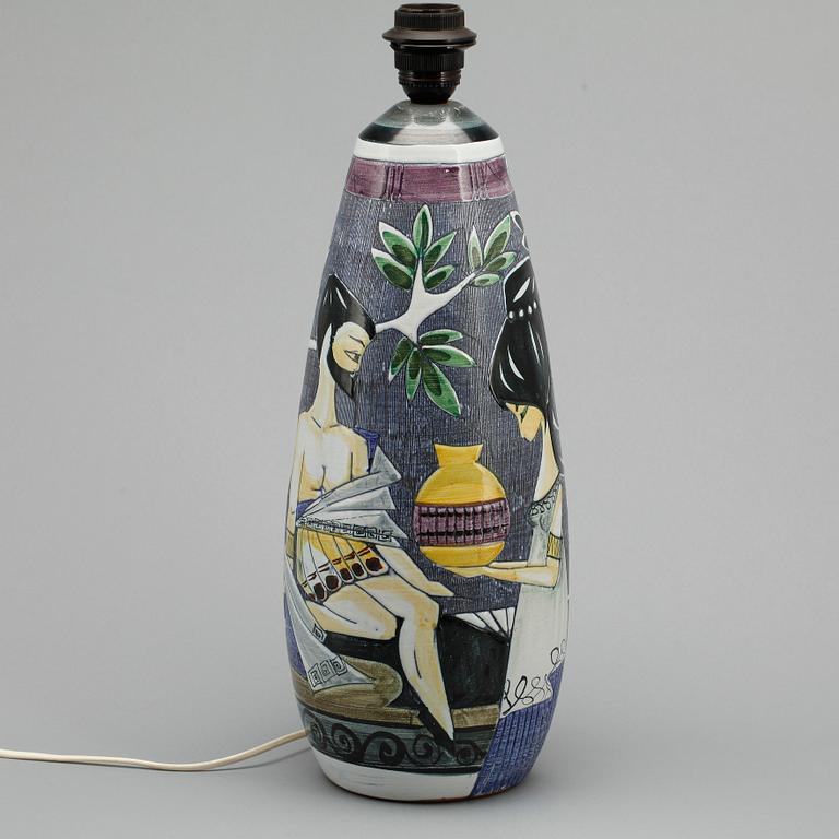 GOLVLAMPA, keramik. Marian Zawadzki, Tilgmans, monogramsignerad.