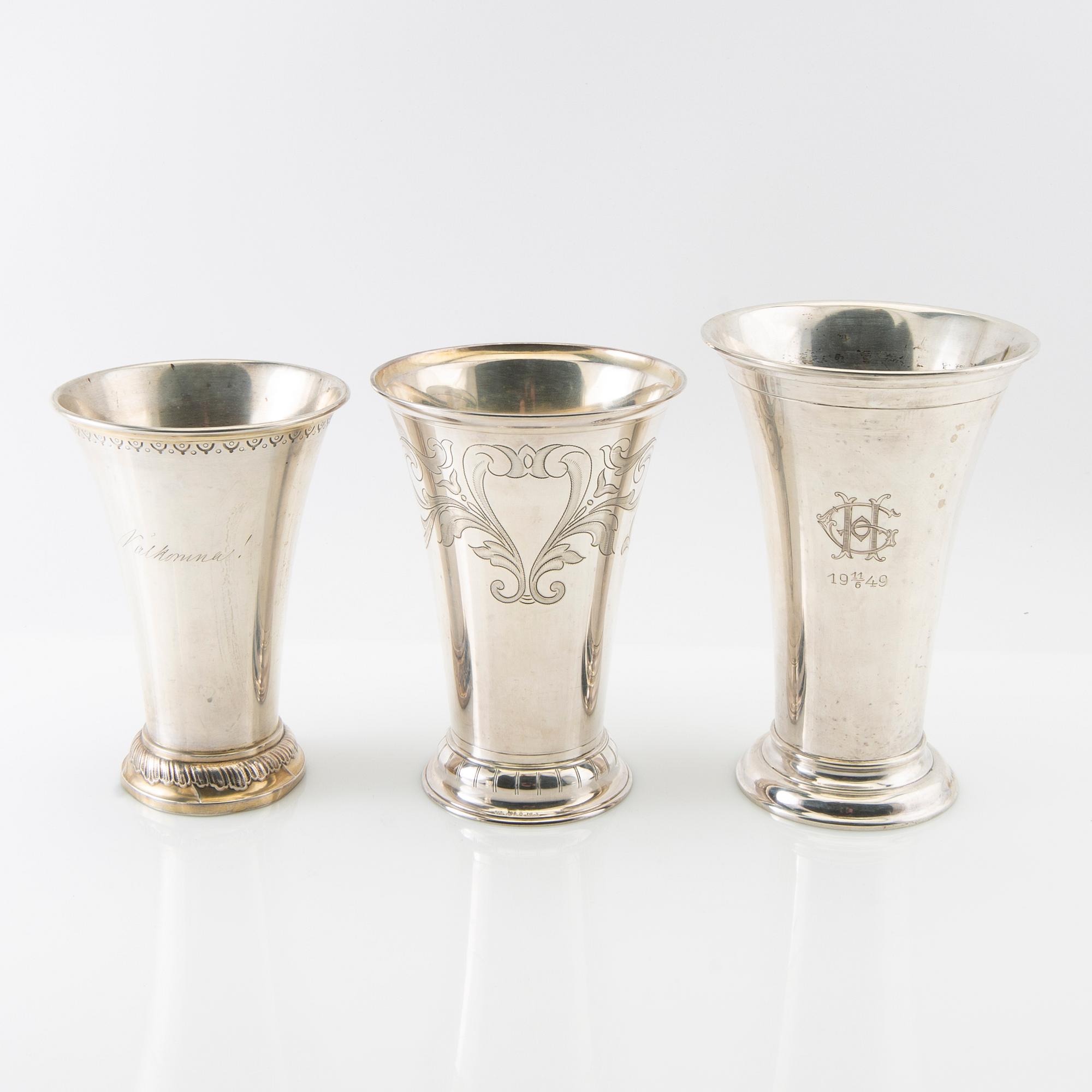 Trophies 5 pcs silver 20th century.