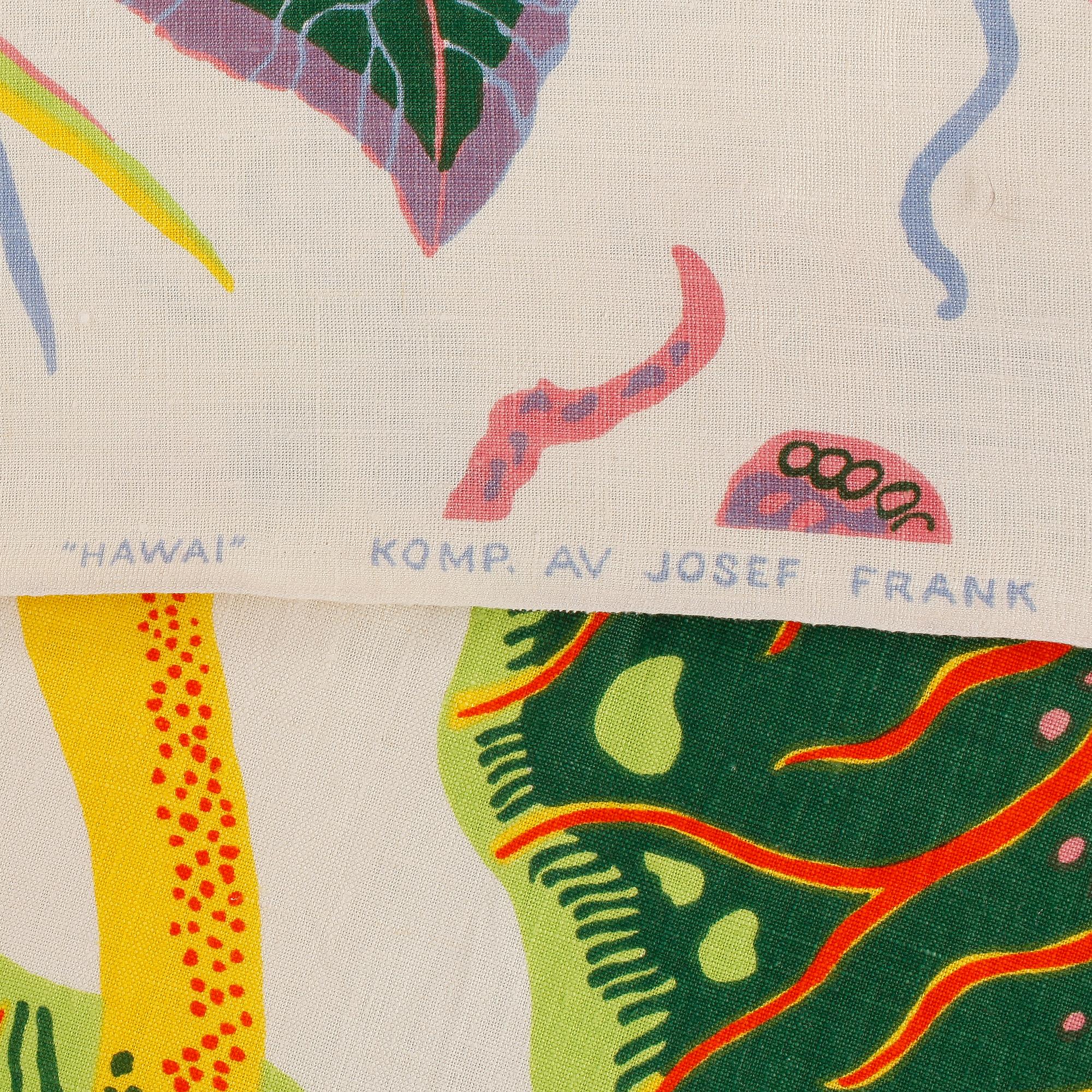GARDINVÅD, Josef Frank, "Hawai", 1900-talets andra hälft.