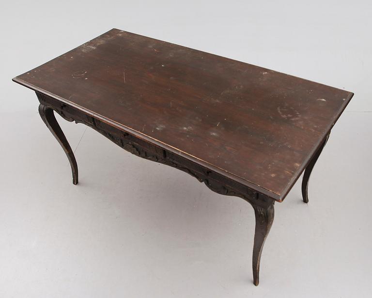 SKRIVBORD, 1700-/1800-tal, dubbelsidigt.