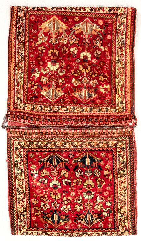 Saddle bag Khamse or Afshar / Kashgai Khorjin, old 107x61 cm.