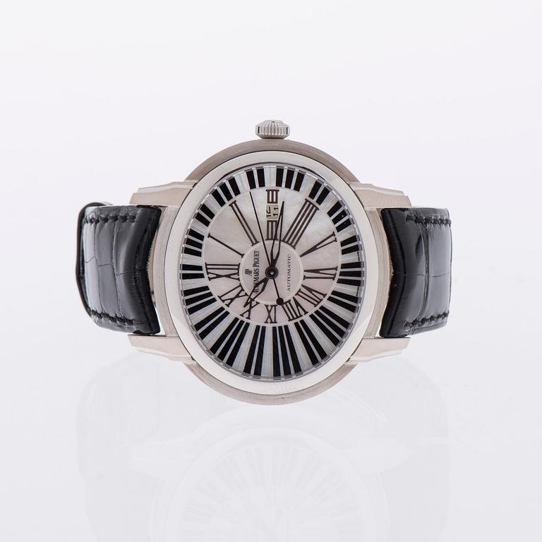 ARMBANDSUR, herr, Audemars Piguet Millenary Pianoforte, 18K vitguld. 2012.