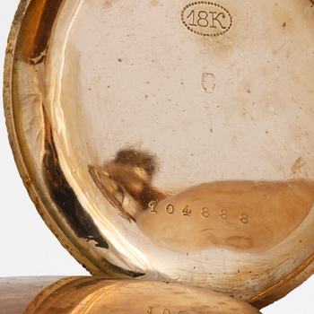 FICKUR, 2 st, delvis 14 K respektive 18 K guld, 1900-talets första hälft. Total vikt 58 g.