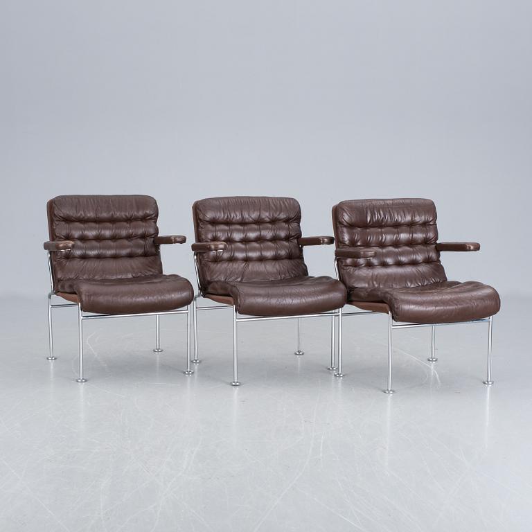 FÅTÖLJER, 3 st, "Birgitta", Bruno Mathsson. Dux.