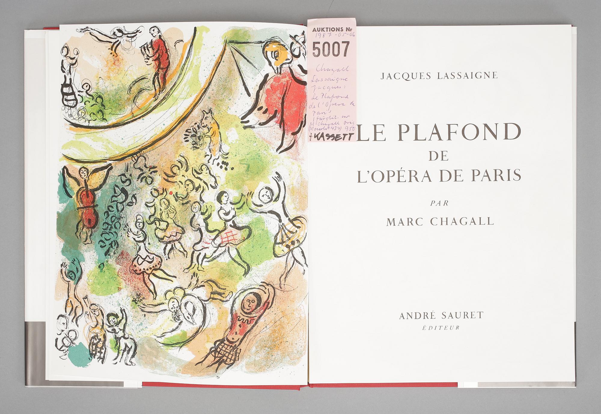 BOK, "Le plafond de l'Opéra de Paris par Marc Chagall", utgiven av André Sauret, 1965.