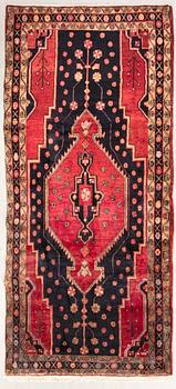 An old Nahavand carpet approx 340x150 cm.