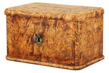 760. A Swedish 18th century alderwood casket by J. Siölin.