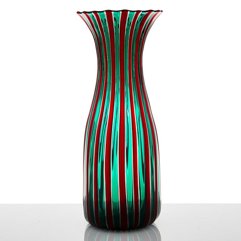 GIO PONTI, a 1950's 'a canne' vase for Venini Murano.