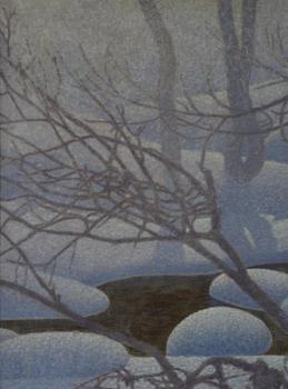 Bror Lindh, Snölandskap i månsken.