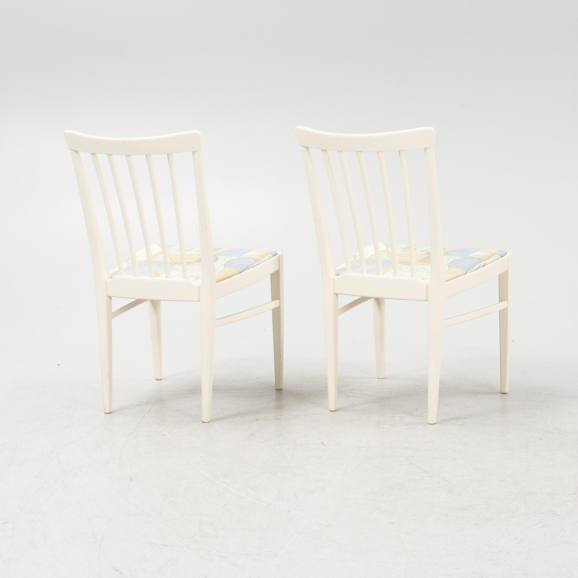 Carl Malmsten, a dining table with four chairs, 'Herrgården', Bodafors, second half of the 20th century.
