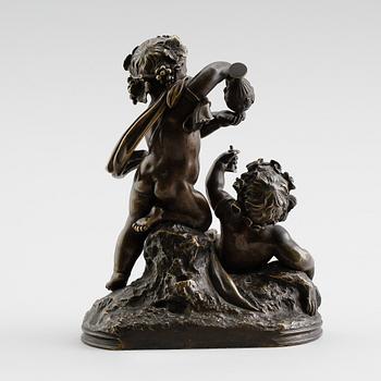SKULPTUR, brons, otydligt signerad, sannolikt 1800-tal.