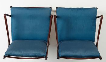 Ole Wanscher, a pair of mahogany 'Colonial Chairs' PJ149. Poul Jeppesen Denmark.