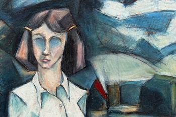 Jussi Taipaleenmäki, a signed oil on board.