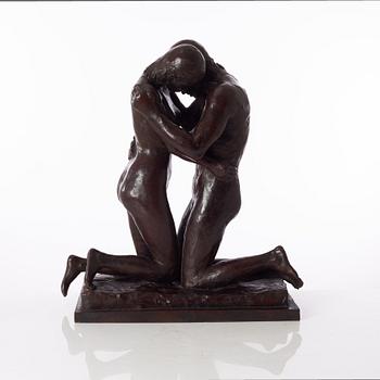 Gudmar Olovson, sculpture. Signed. Numbered. Foundry mark. Brons, total height 56 cm, length 51 cm.