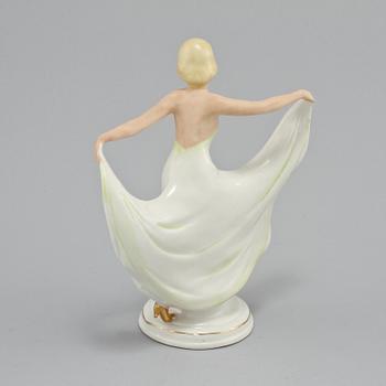 FIGURIN, porslin, art deco, Carl Schneiders Erben/Gräfenthal, 1900-talets första hälft.