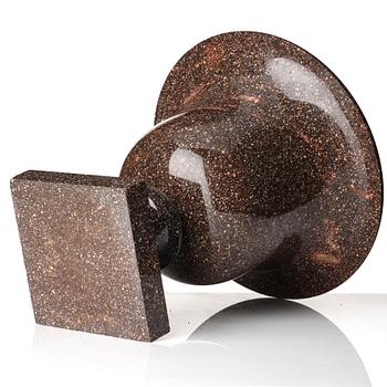 A Swedish early 19th century porphyry urn.