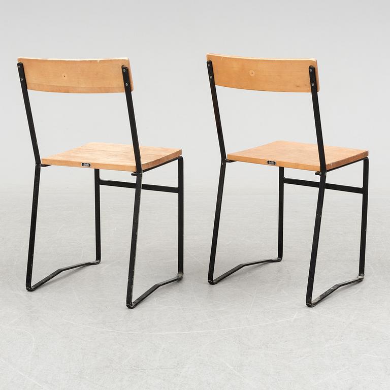 Five garden chairs from Grythyttans Stålmöbler, mid 20th Century.