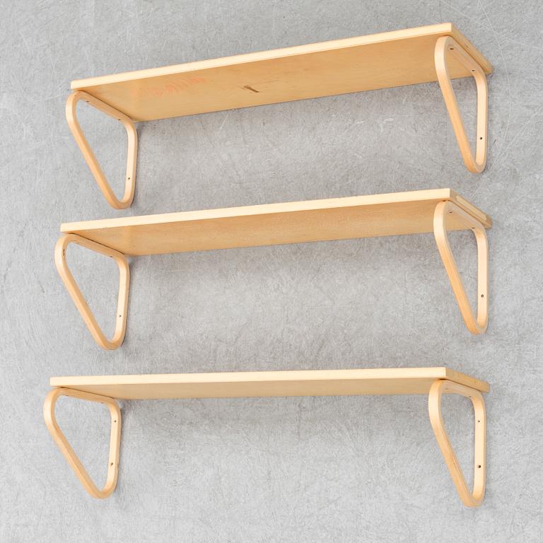 Three shelves by Alvar Aalto, Artek, second half of the 20th century.