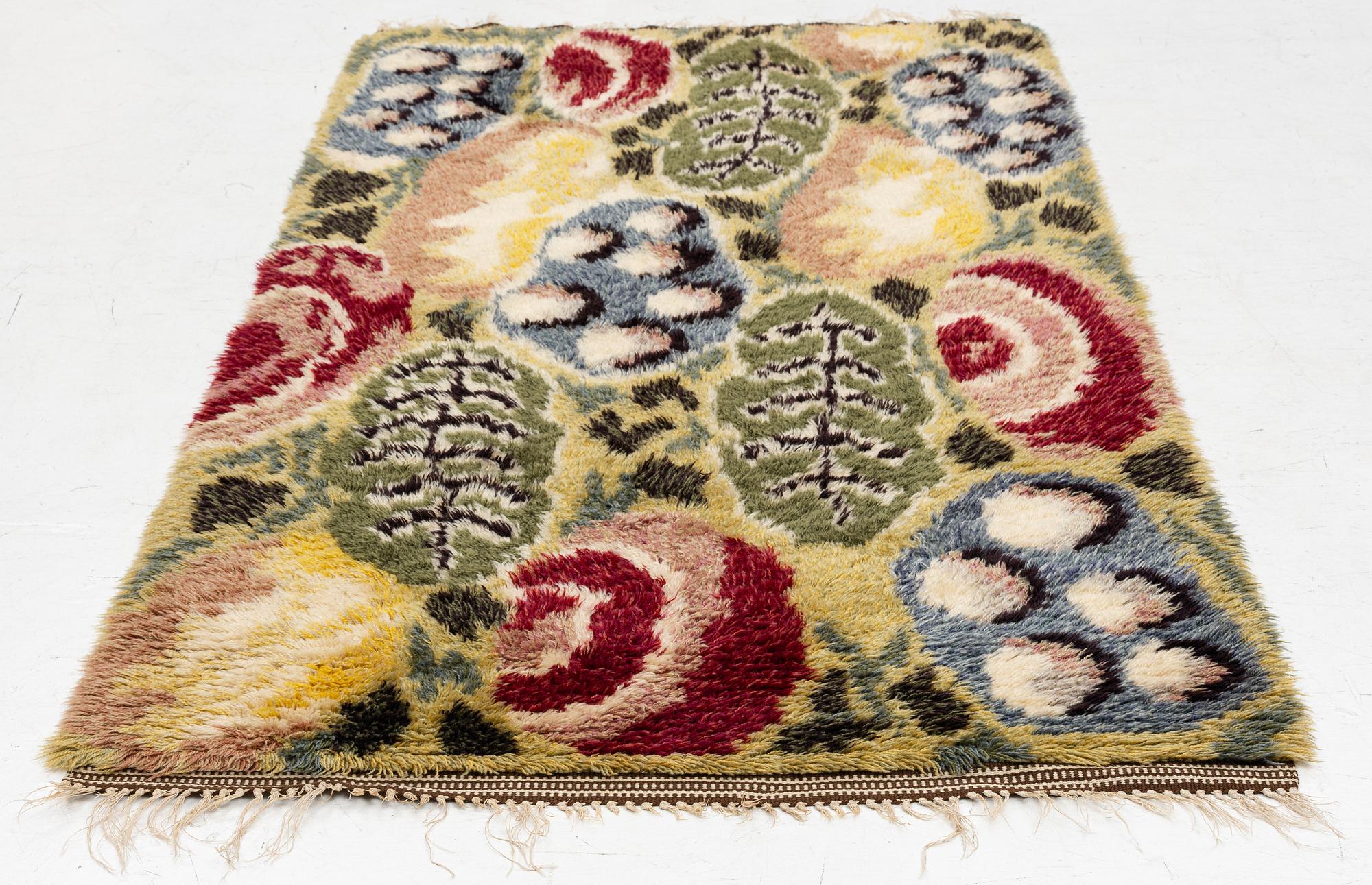 Rug, Scandinavian designer, approx. 205 x 115 cm.