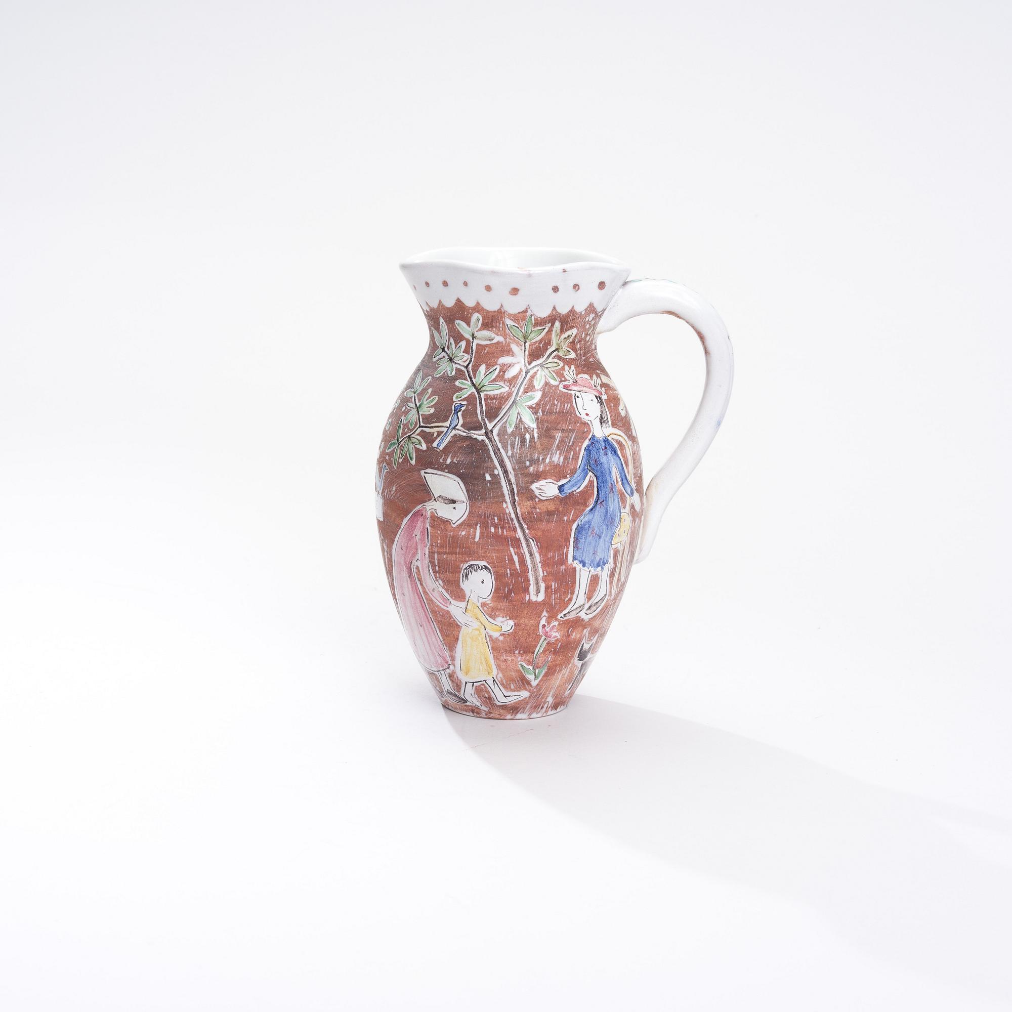 RUT BRYK, kanna, keramik, signerad, Arabia 1900-talets mitt.