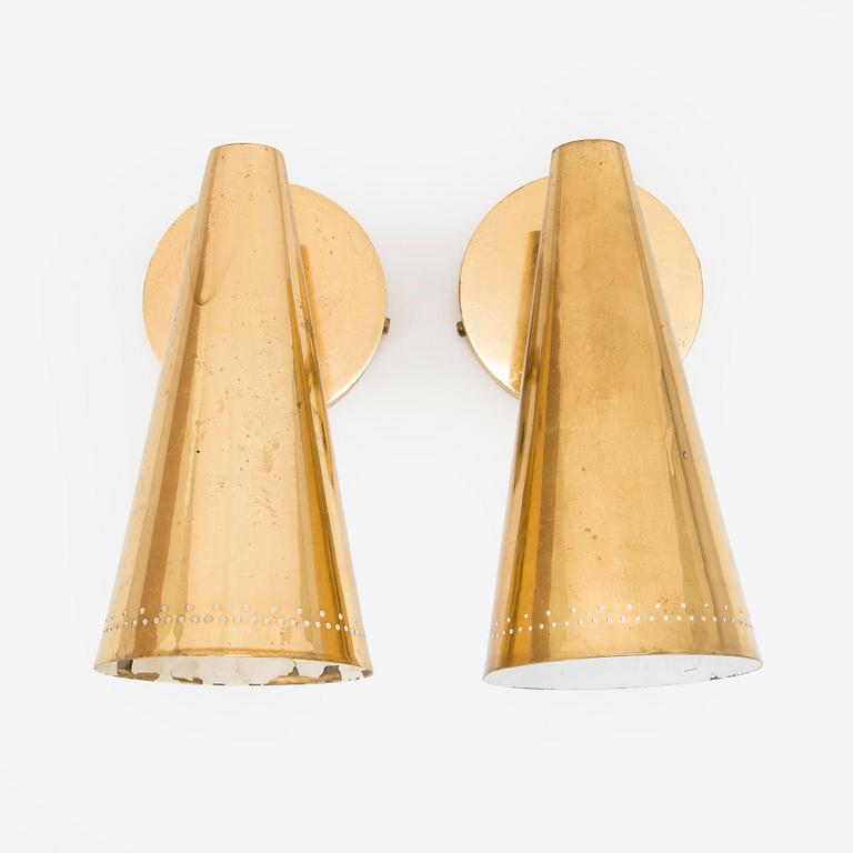 A pair of late 20th century wall lights.